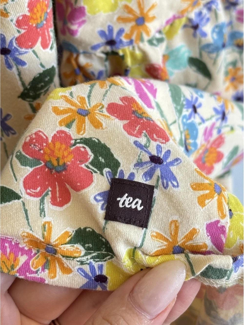 Tea Collection Girls Size 14 Floral Tiered Cotton Dress Tie Straps Boho